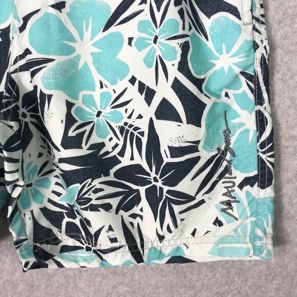 Maui Sons Swim Trunks Shorts Small Hawaiian Pockets Board Volley Walk Beach Bum - Picture 4 of 13